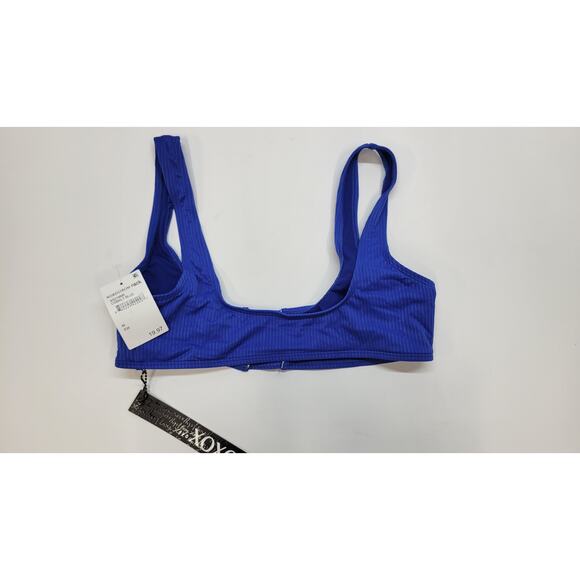 XOXO Royal Blue Scoop Back Bikini Top Medium - Picture 3 of 5